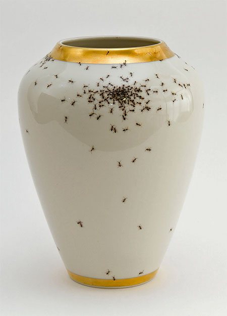 Evelyn Bracklow Porcelain Covered with Painted Ants