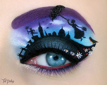 Mary Poppins Eye Makeup Art