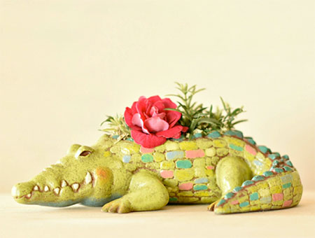 Crocodile Planter