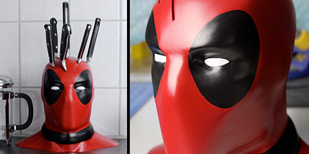 Just finished making this Deadpool knife block. Files are from thingiverse.  : r/3Dprinting