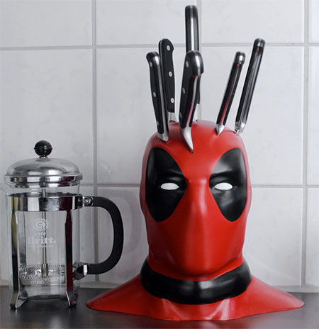 Deadpool Head Knife Block