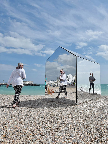 Reflective Beach Hut