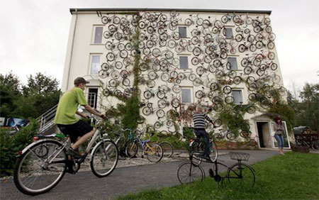 Bicycles on a Wall