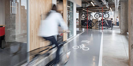 Office with Bicycle Lanes