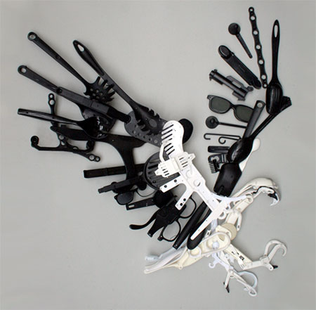 Sayaka Ganz Plastic Utensils Sculptures