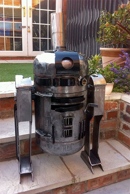 R2-D2 Log Burner