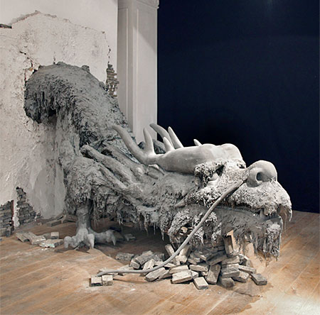 Cement Dragon Sculpture