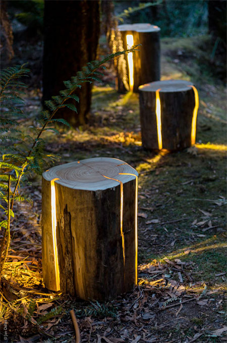 Cracked Log Lamp