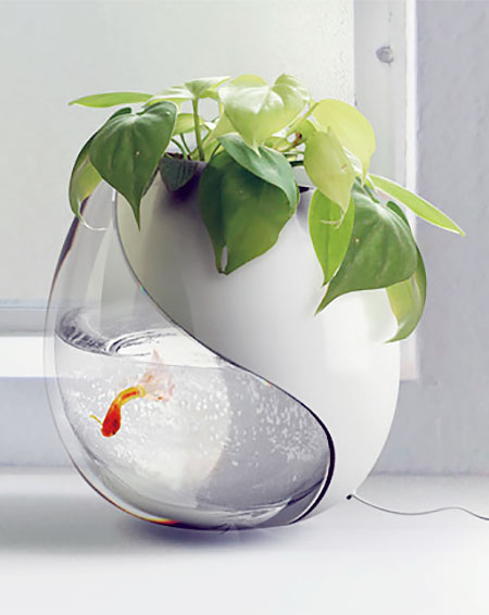 Fish Bowl Flower Pot