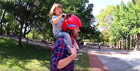 Helmet with Handlebars