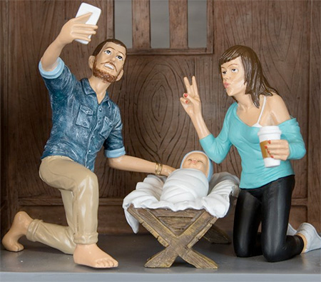 Hipster Nativity Scene