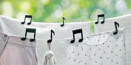 Music Notes Clothes Pins