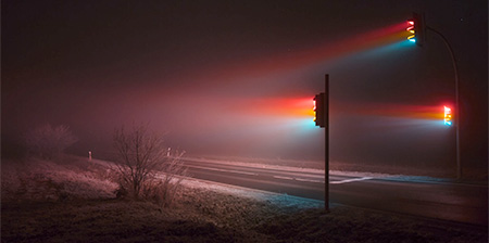 Traffic Lights at Night