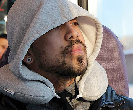 Inflatable Hoodie Pillow
