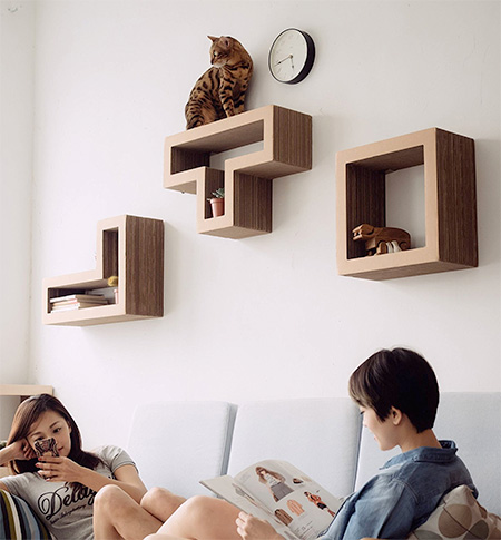 Tetris Cat Shelves