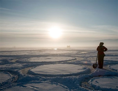 Jim Denevan Frozen Lake Circles