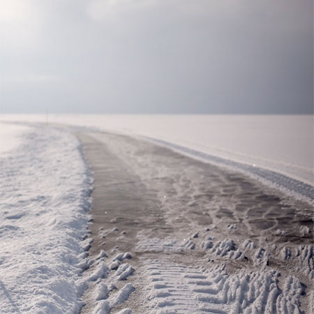 Jim Denevan Frozen Lake Drawing