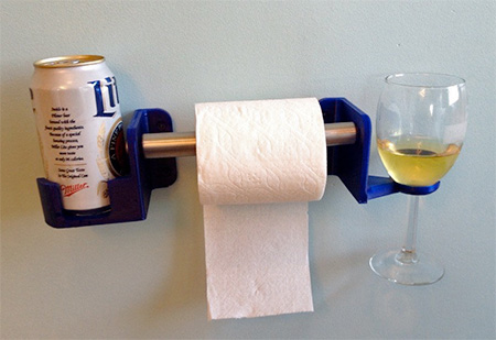 Beer and Wine Toilet Holder