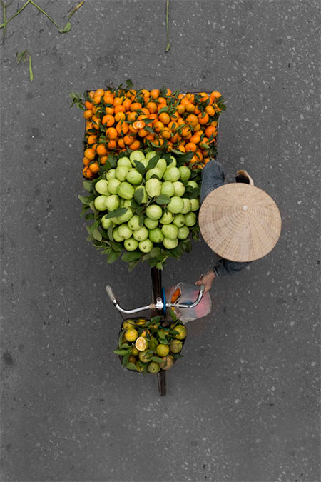 Bicycle Vendors from Above