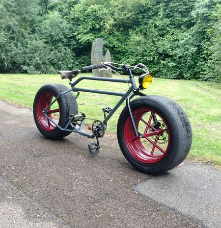 Bike with Car Tyres