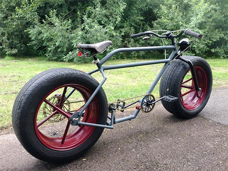 Bicycle with Car Tyres