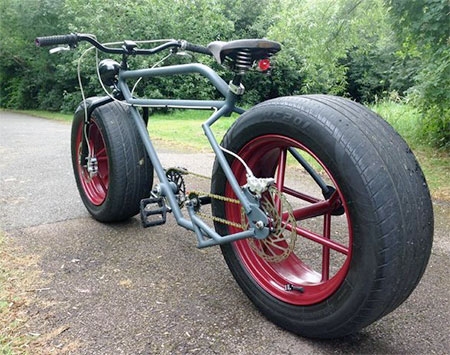 Bicycle on Car Tyres