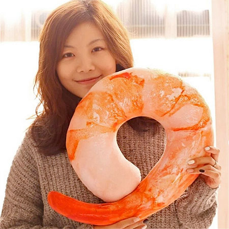 Realistic Shrimp Neck Pillow