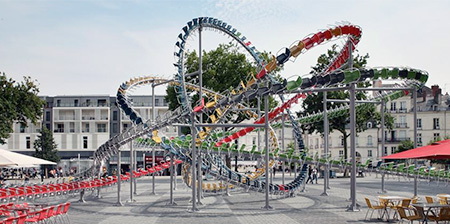 Roller Coaster Made of Chairs