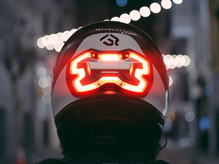 Motorcycle Helmet Brake Light