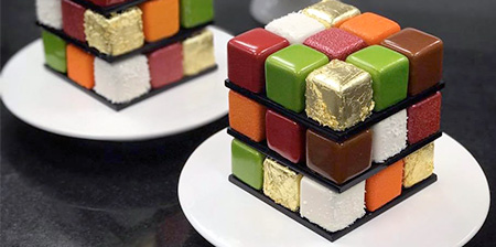 Rubik's Cube Cakes