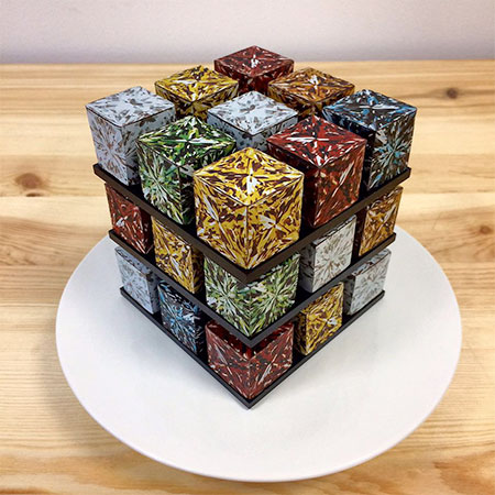 Rubiks Shaped Cube Cakes