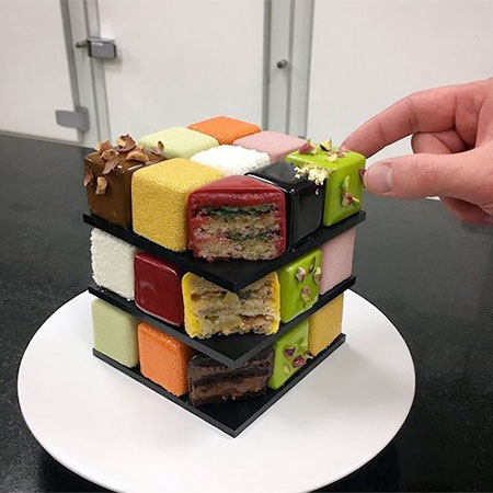 Cedric Grolet Rubiks Cube Cake