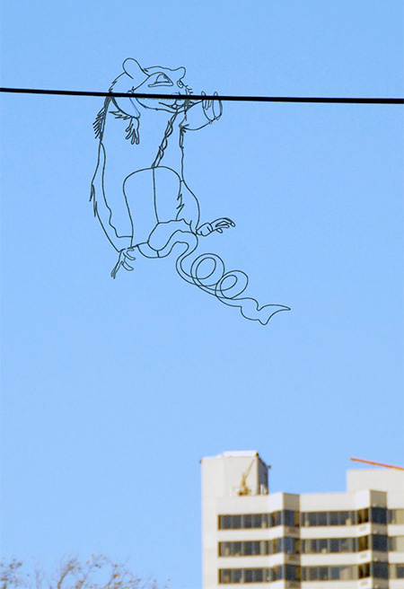 Hanging Wire Street Art