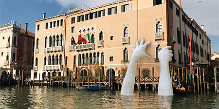 Giant Hands in Venice