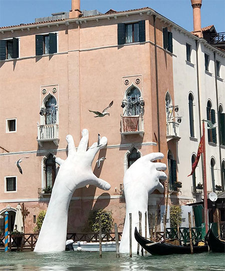 Giant Arms in Venice