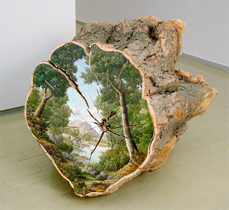 Paintings on Tree Logs