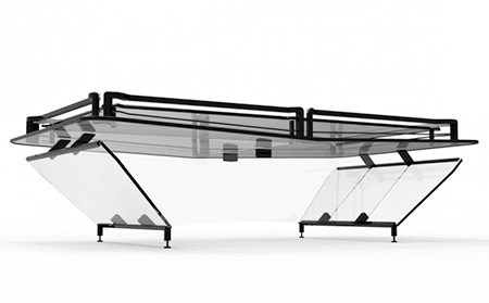 Transparent Glass Pool Table