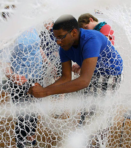 Polar Bear made out of Zip Ties