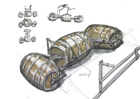 Bike Made of Barrels