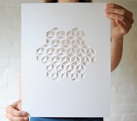 Geometric Paper Art by Matt Shlian