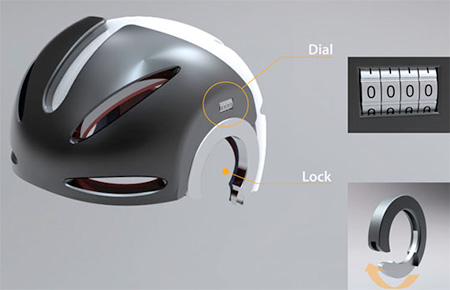 Helmet Bike Lock