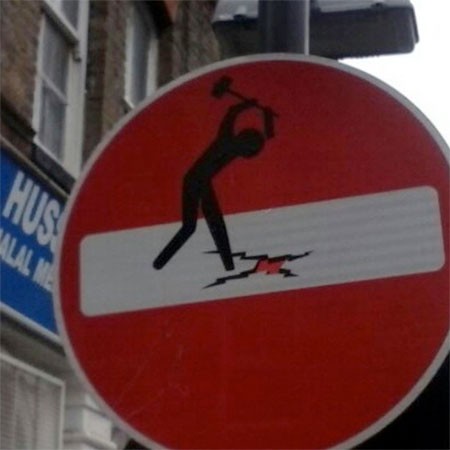 Clet Abraham Street Signs Art