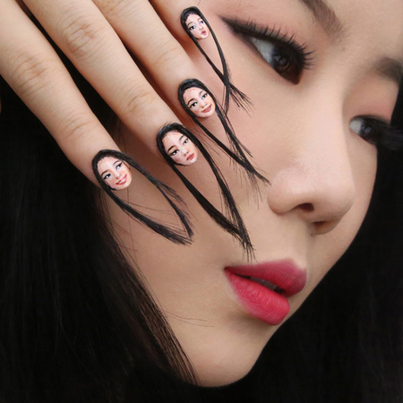 Dain Yoon Face Fingernails