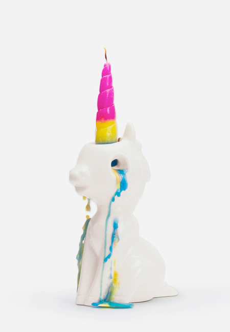 Rainbow Unicorn Candle