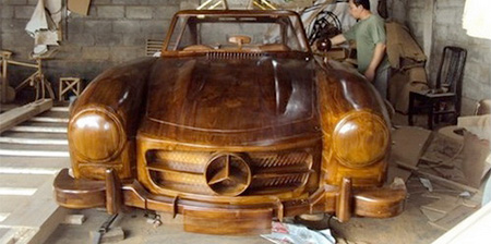 Wooden Mercedes