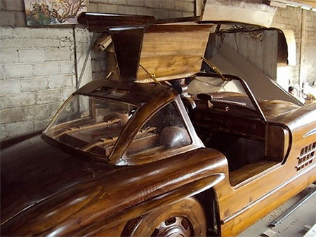 Wooden Mercedes Car