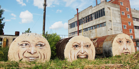 Giant Faces Street Art