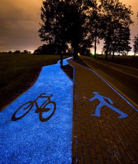 Illuminated Bike Path