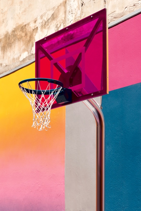 Colourful Basketball Court