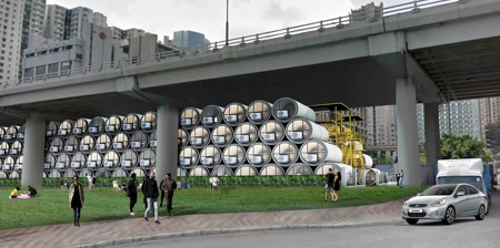 Tube Apartments in Hong Kong